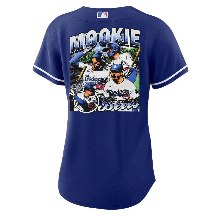 Mookie Betts 50 Los Angeles Dodgers Stadium 2023 Alternate Player Women Jersey - Royal