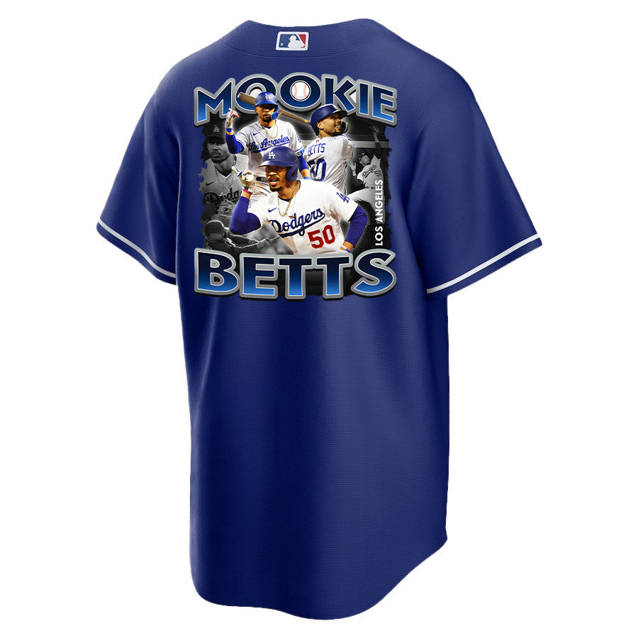 Mookie Betts 50 Los Angeles Dodgers Posture 2023 Alternate Player Men Jersey - Royal