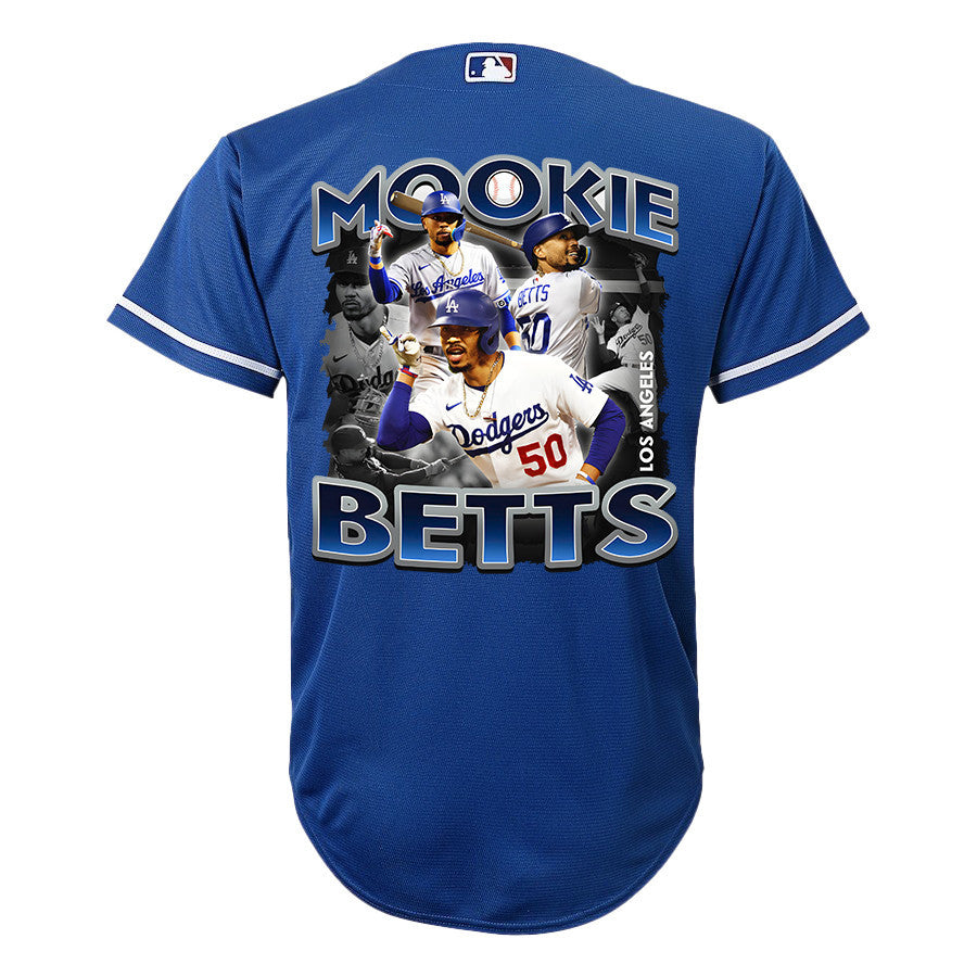 Mookie Betts 50 Los Angeles Dodgers Posture 2023 Alternate Player YOUTH Jersey - Royal