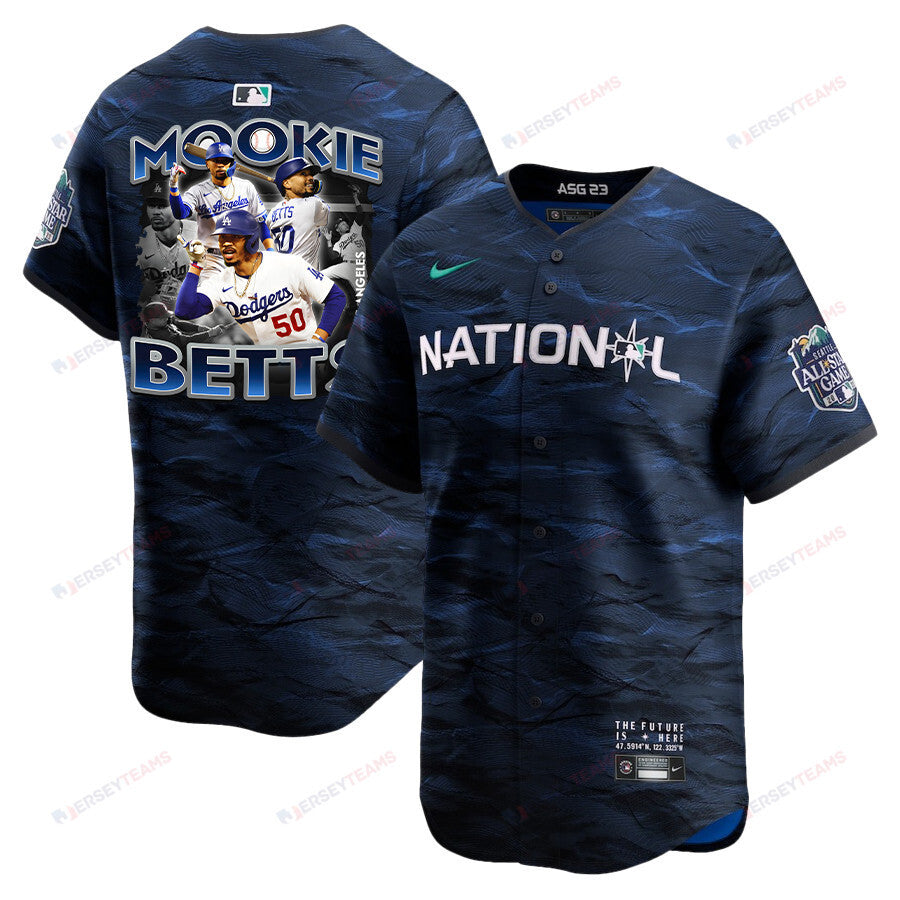 Mookie Betts 50 Los Angeles Dodgers Posture 2023 All-Star Game Limited Player Men Jersey - Royal