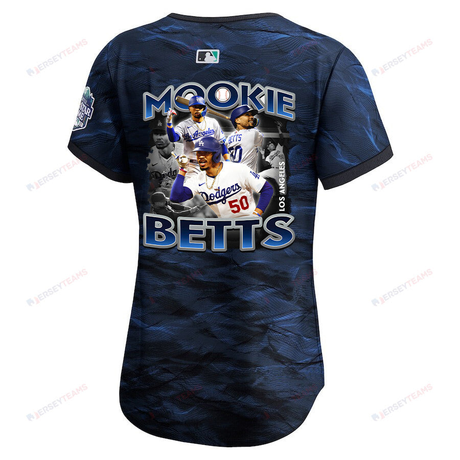 Mookie Betts 50 Los Angeles Dodgers Posture 2023 All-Star Game Limited Player Women Jersey - Royal