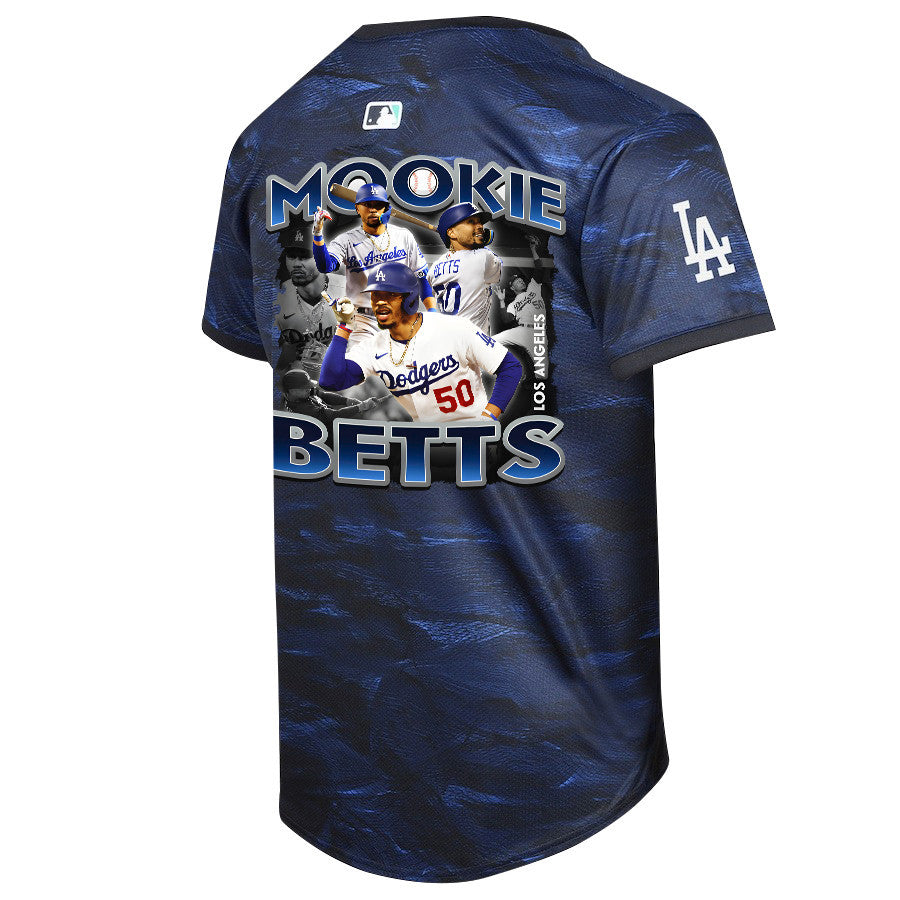 Mookie Betts 50 Los Angeles Dodgers Posture 2023 All-Star Game Limited Player YOUTH Jersey - Royal