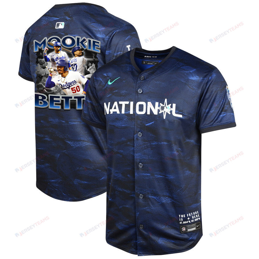 Mookie Betts 50 Los Angeles Dodgers Posture 2023 All-Star Game Limited Player YOUTH Jersey - Royal