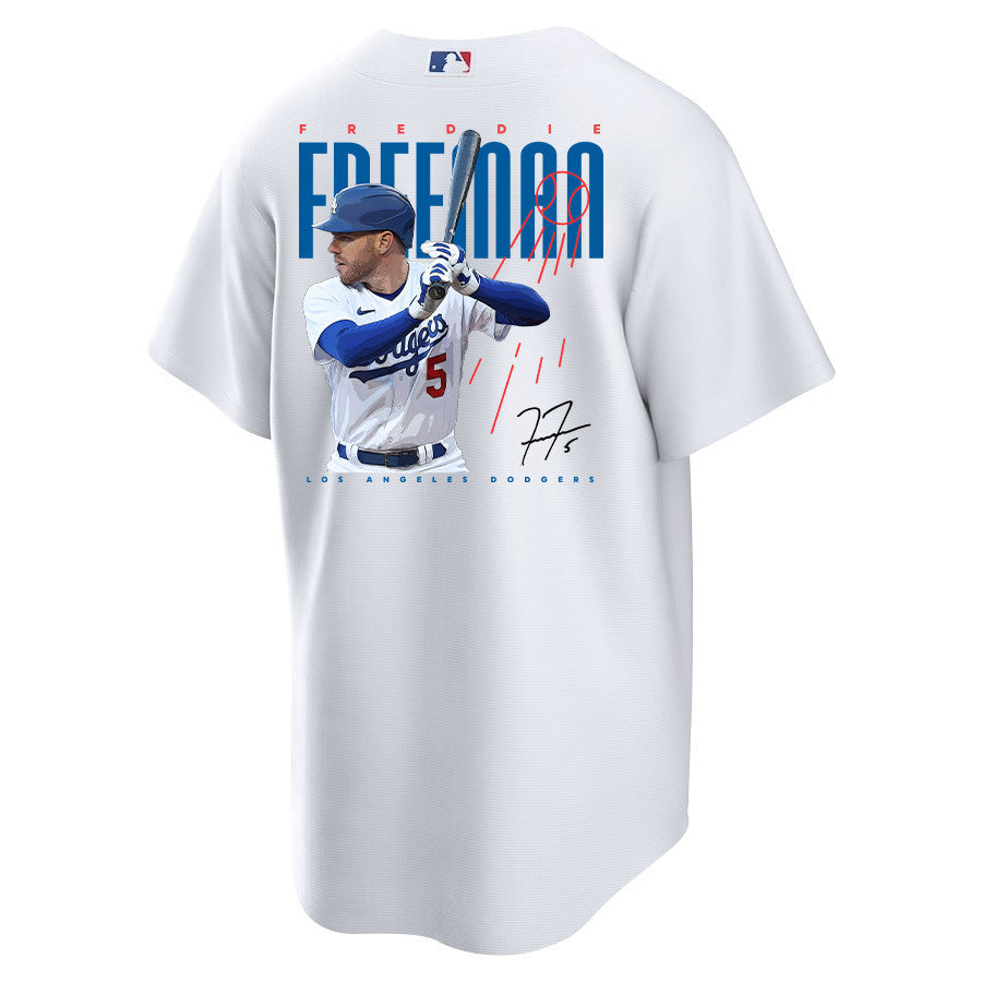 Freddie Freeman 5 Los Angeles Dodgers Signed Logo 2023 Home Player Men Jersey - White