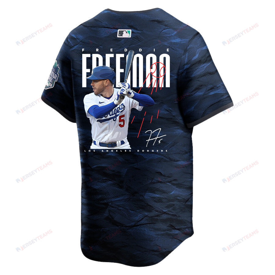 Freddie Freeman 5 Los Angeles Dodgers Signed Logo 2023 All-Star Game Limited Player Men Jersey - Royal