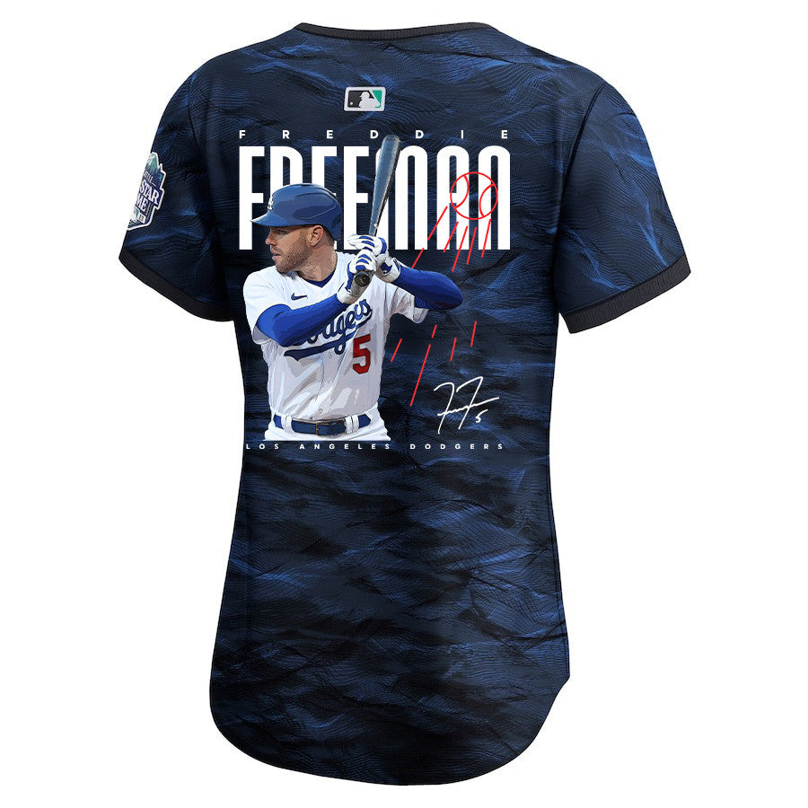 Freddie Freeman 5 Los Angeles Dodgers Signed Logo 2023 All-Star Game Limited Player Women Jersey - Royal