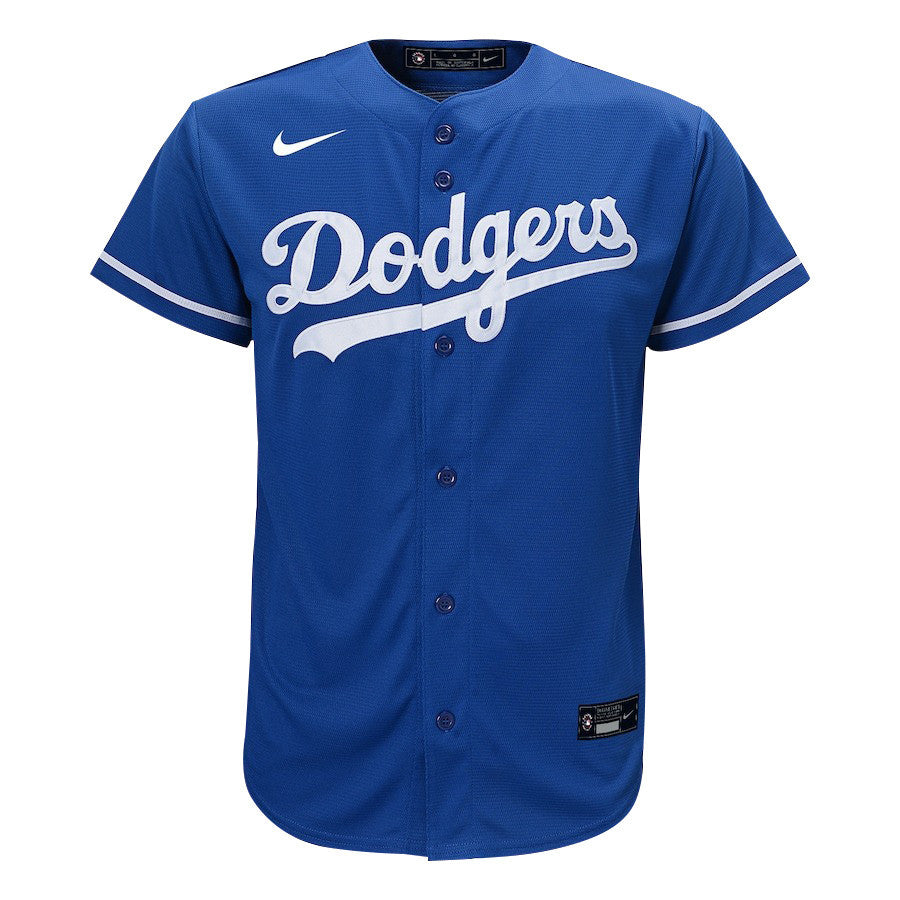 Freddie Freeman 5 Los Angeles Dodgers Signed Logo 2023 Alternate Player YOUTH Jersey - Royal