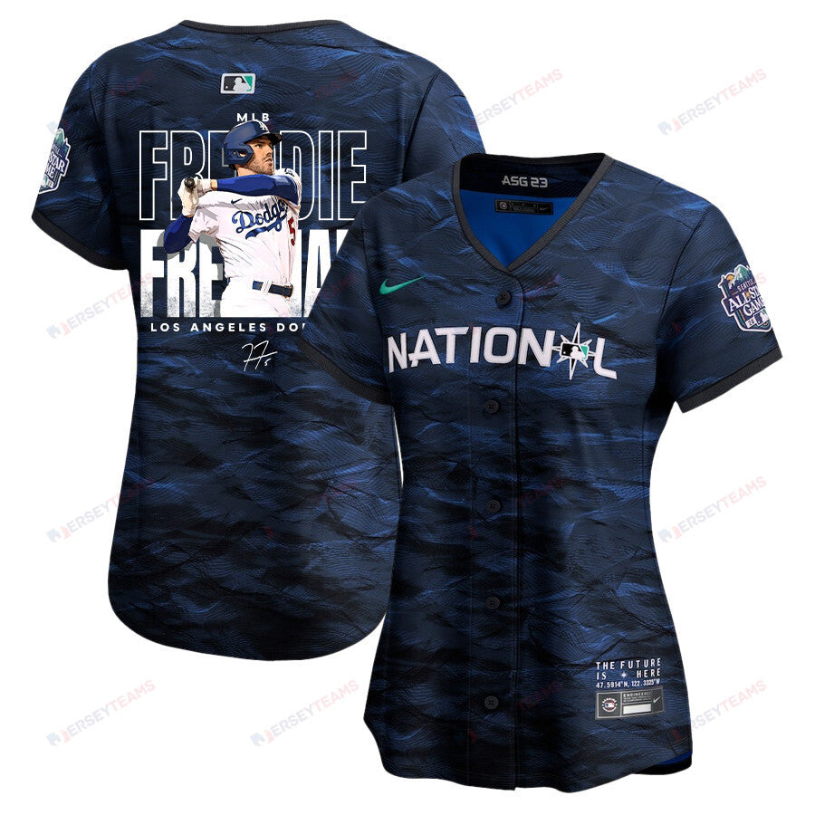Freddie Freeman 5 Los Angeles Dodgers Signed Home Run 2023 All-Star Game Limited Player Women Jersey - Royal