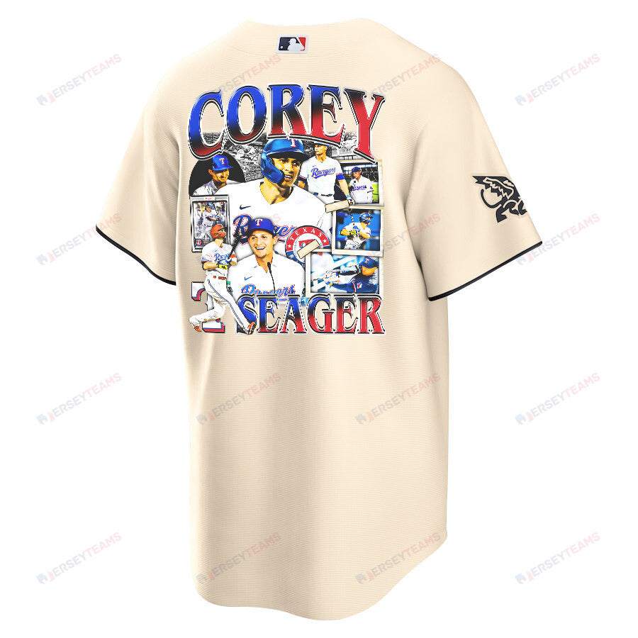 Corey Seager 5 Texas Rangers Journey 2023 City Connect Player Men Jersey - Cream