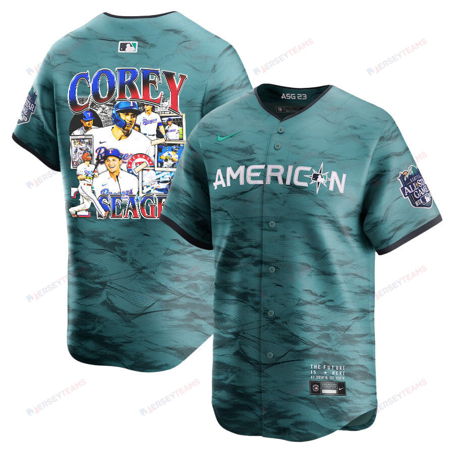 Corey Seager 5 Texas Rangers Journey 2023 All-Star Game Limited Player Men Jersey - Teal