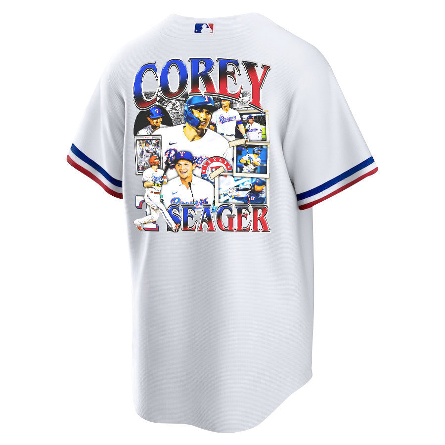 Corey Seager 5 Texas Rangers Journey 2023 Home Player Men Jersey - White