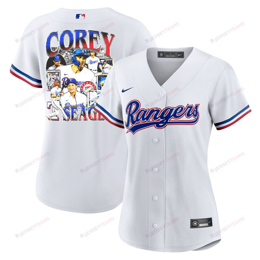 Corey Seager 5 Texas Rangers Journey 2023 Home Player Women Jersey - White
