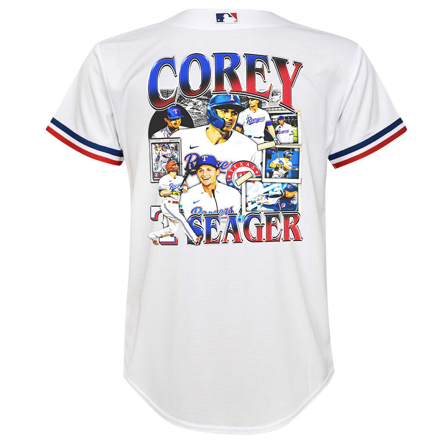 Corey Seager 5 Texas Rangers Journey 2023 Home Player YOUTH Jersey - White