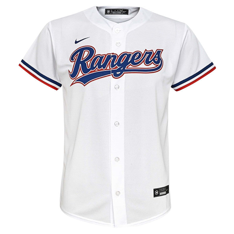 Corey Seager 5 Texas Rangers Signed Posture 2023 Home Player YOUTH Jersey - White