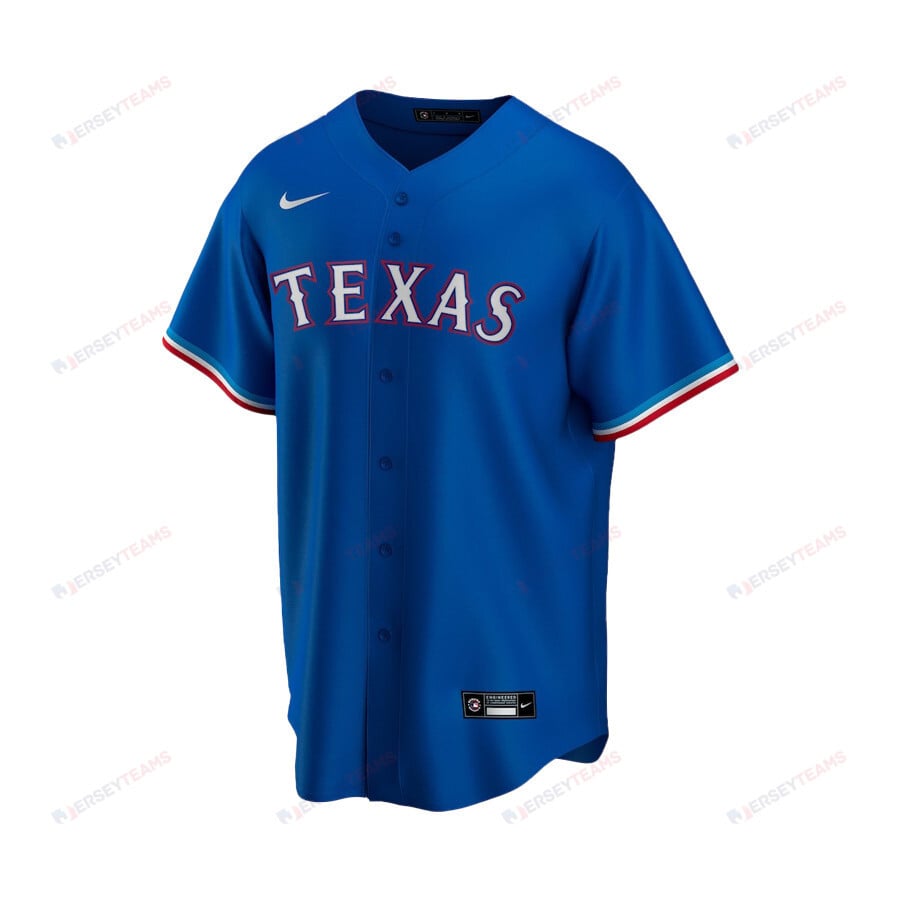 Corey Seager 5 Texas Rangers Signed Posture 2023 Alternate Player YOUTH Jersey - Royal