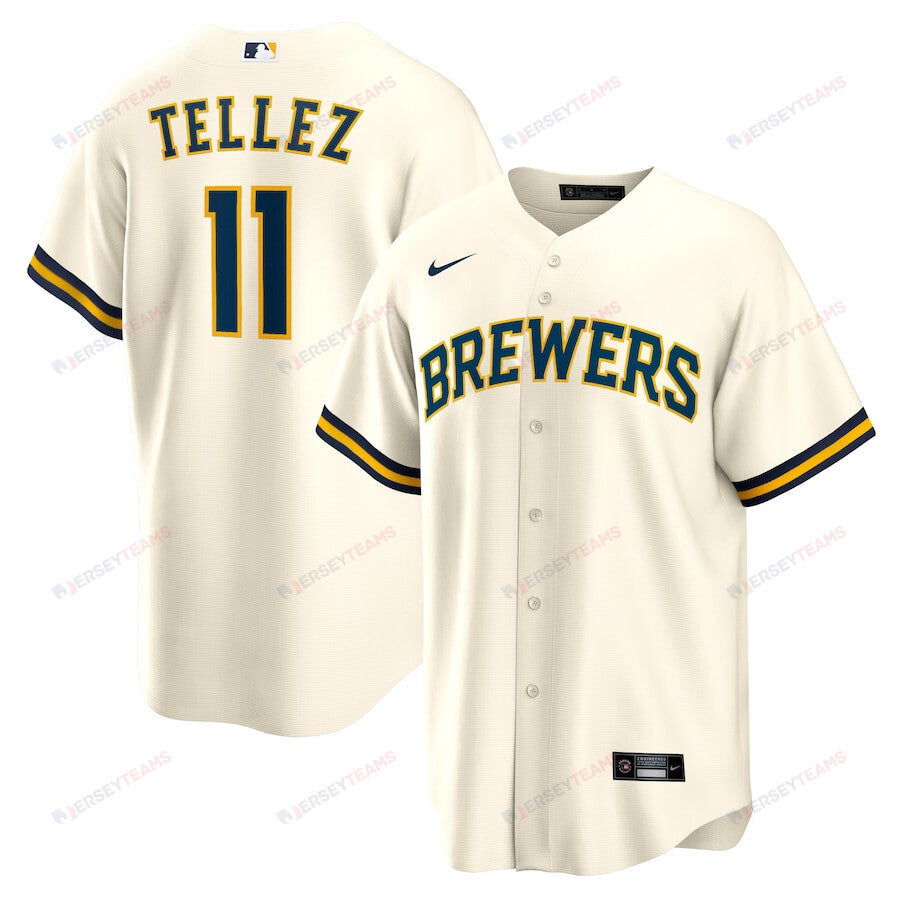 Rowdy Tellez 11 Milwaukee Brewers Men Jersey - White