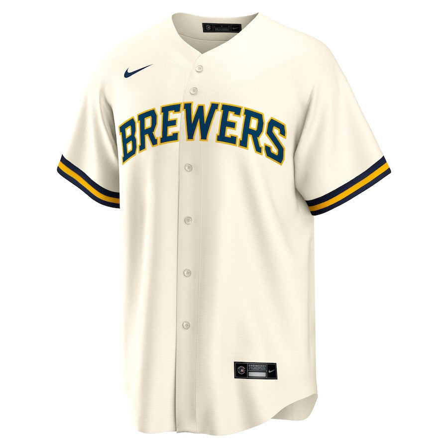 Garrett Mitchell 5 Milwaukee Brewers Men Jersey - Cream