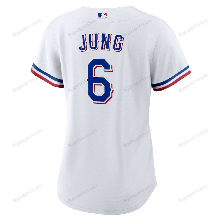 Josh Jung 6 Texas Rangers 2023 World Series Women Jersey - White
