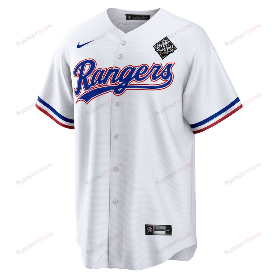 Jonah Heim 28 Texas Rangers 2023 World Series Men Jersey - White