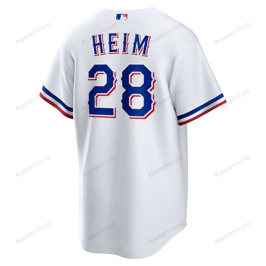 Jonah Heim 28 Texas Rangers 2023 World Series Men Jersey - White