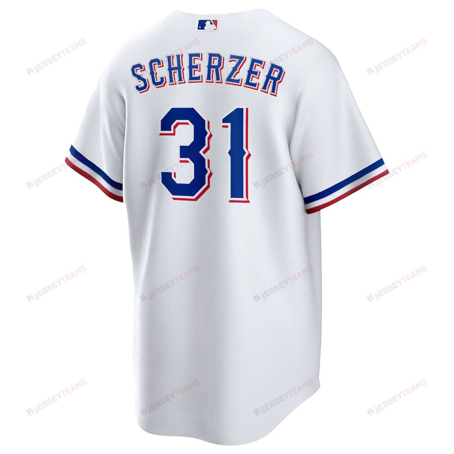 Max Scherzer 31 Texas Rangers 2023 World Series Men Jersey - White