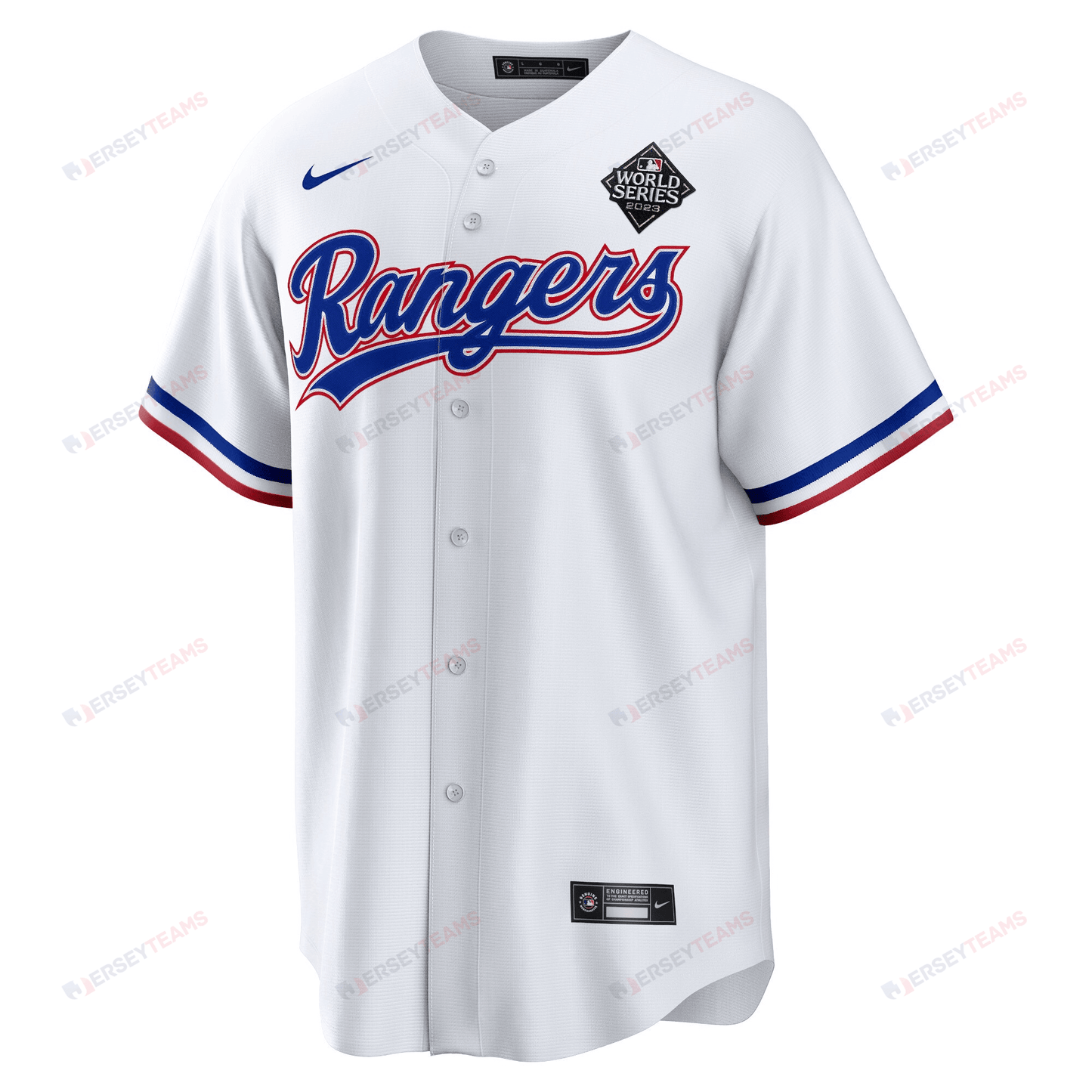 Aroldis Chapman 45 Texas Rangers 2023 World Series Stitched Baseball Jersey - White
