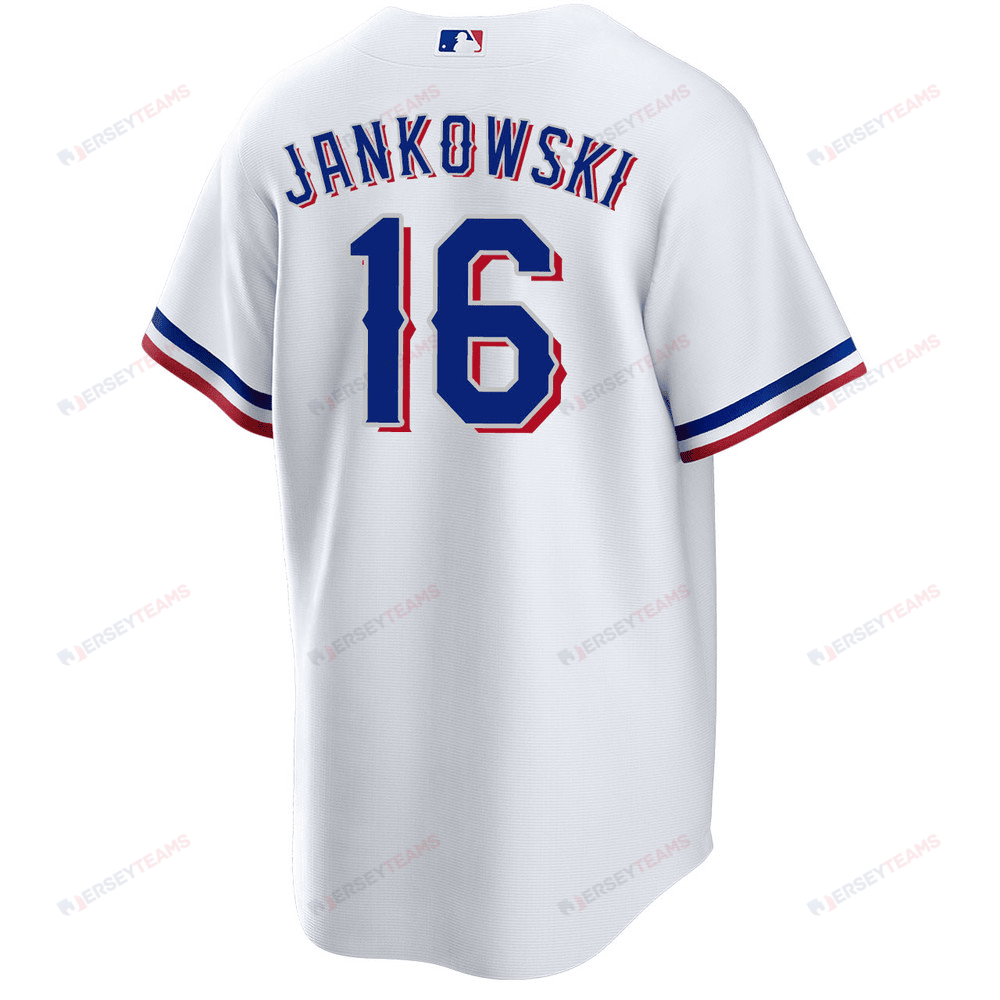 Travis Jankowski 16 Texas Rangers 2023 World Series Stitched Baseball Jersey - White