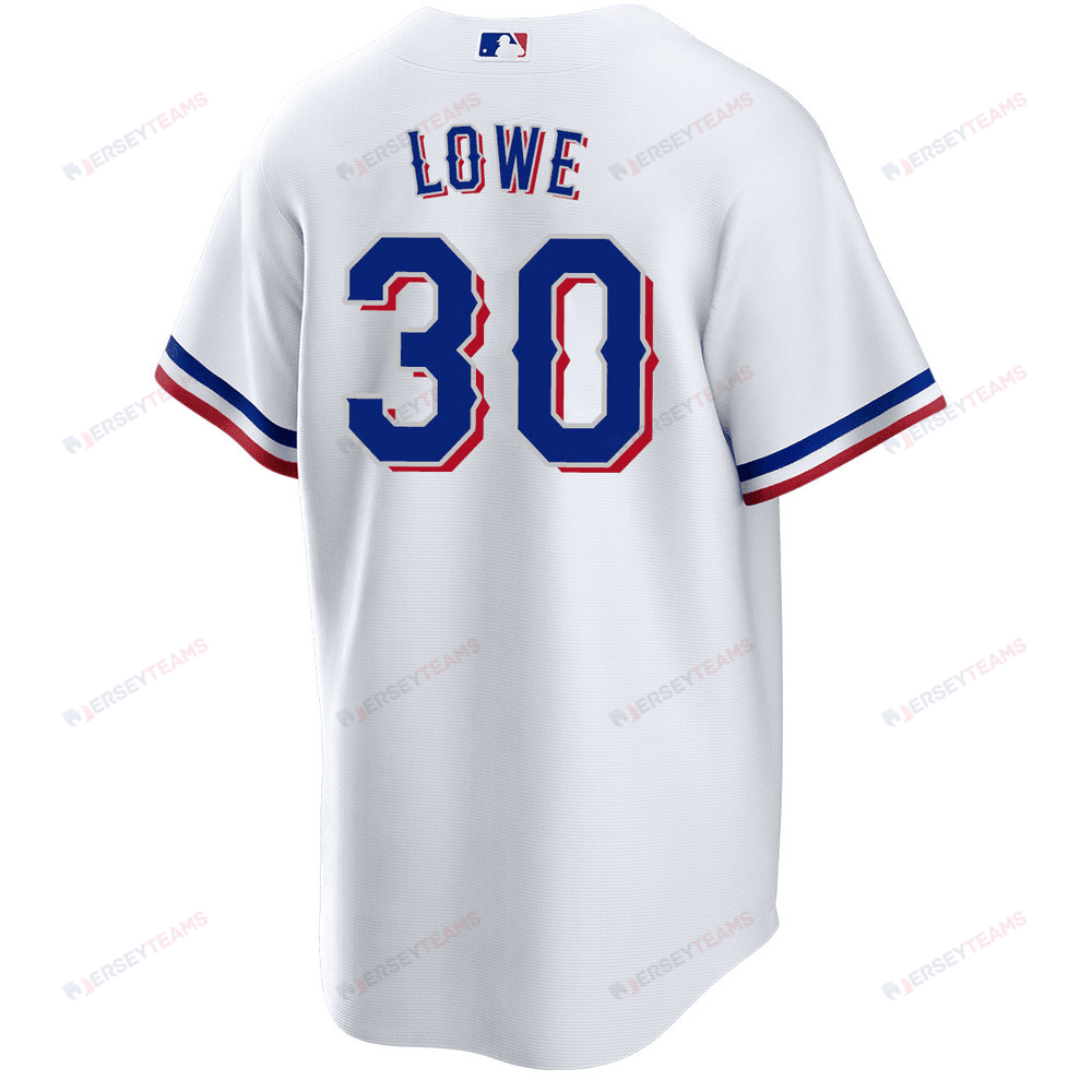 Nathaniel Lowe 30 Texas Rangers 2023 World Series Stitched Baseball Jersey - White