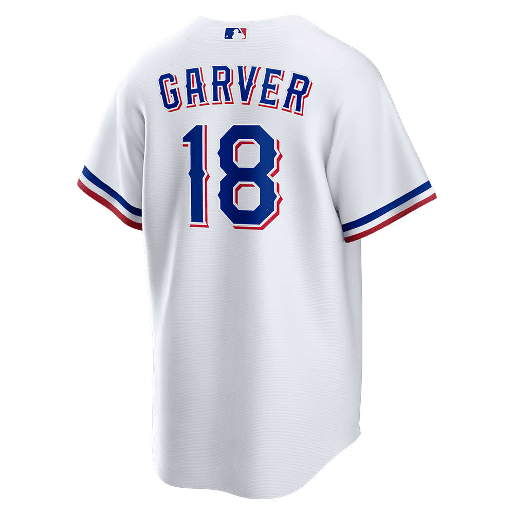 Mitch Garver 18 Texas Rangers 2023 World Series Stitched Baseball Jersey - White