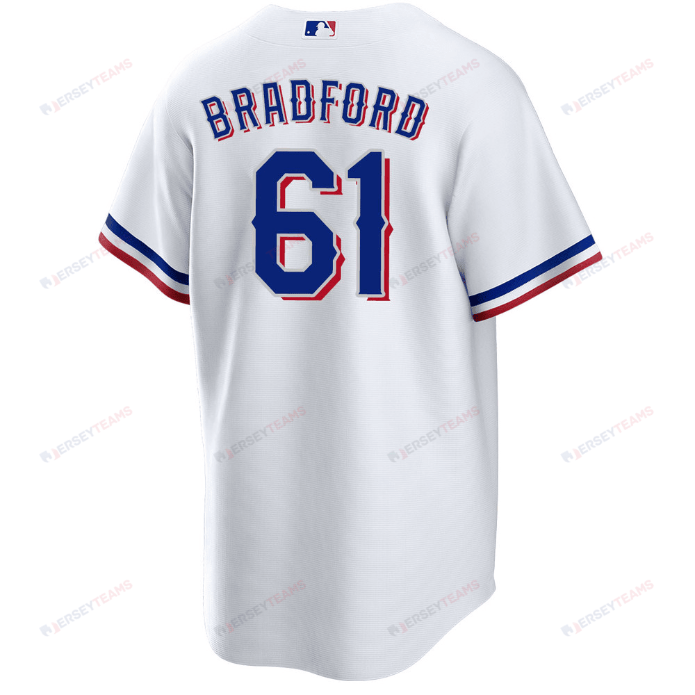 Cody Bradford 61 Texas Rangers 2023 World Series Stitched Baseball Jersey - White