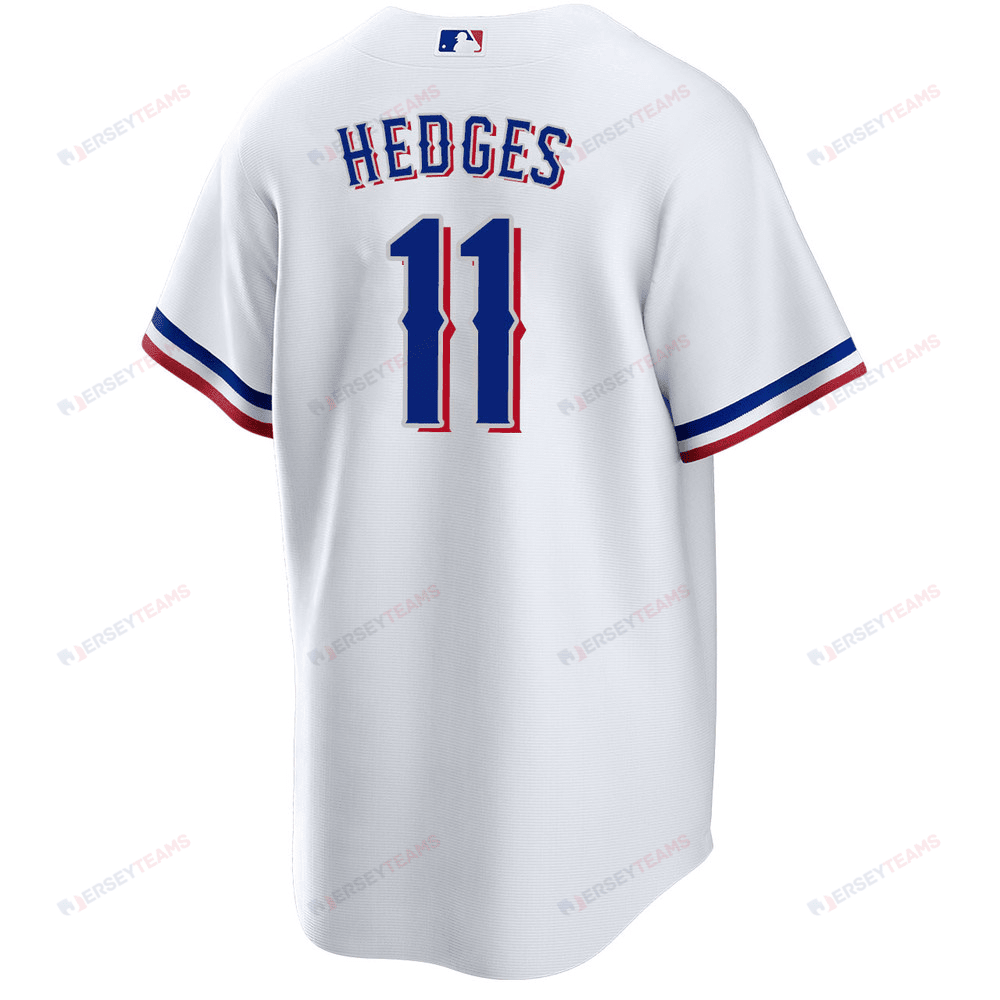 Austin Hedges 11 Texas Rangers 2023 World Series Stitched Baseball Jersey - White