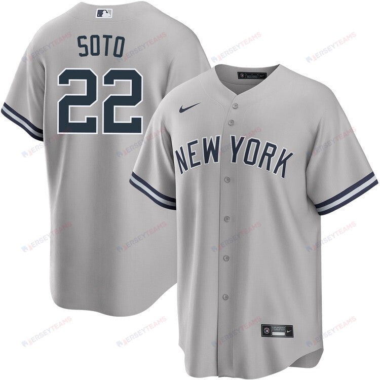 Juan Soto 22 New York Yankees Road Men Jersey – Gray