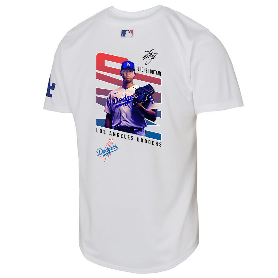 Shohei Ohtani 17 Los Angeles Dodgers Signed MVP 2023 Youth Home Jersey - White