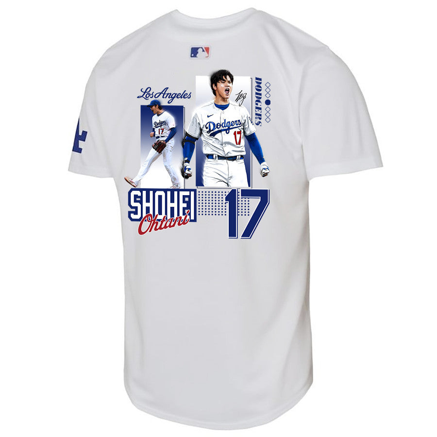 Shohei Ohtani 17 Los Angeles Dodgers Signed Welcome To The Sho Youth Home Jersey - White