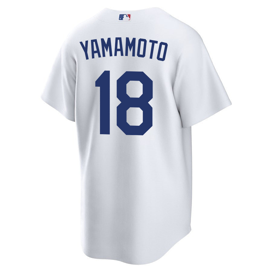 Yoshinobu Yamamoto 18 Los Angeles Dodgers Home Men Jersey - White