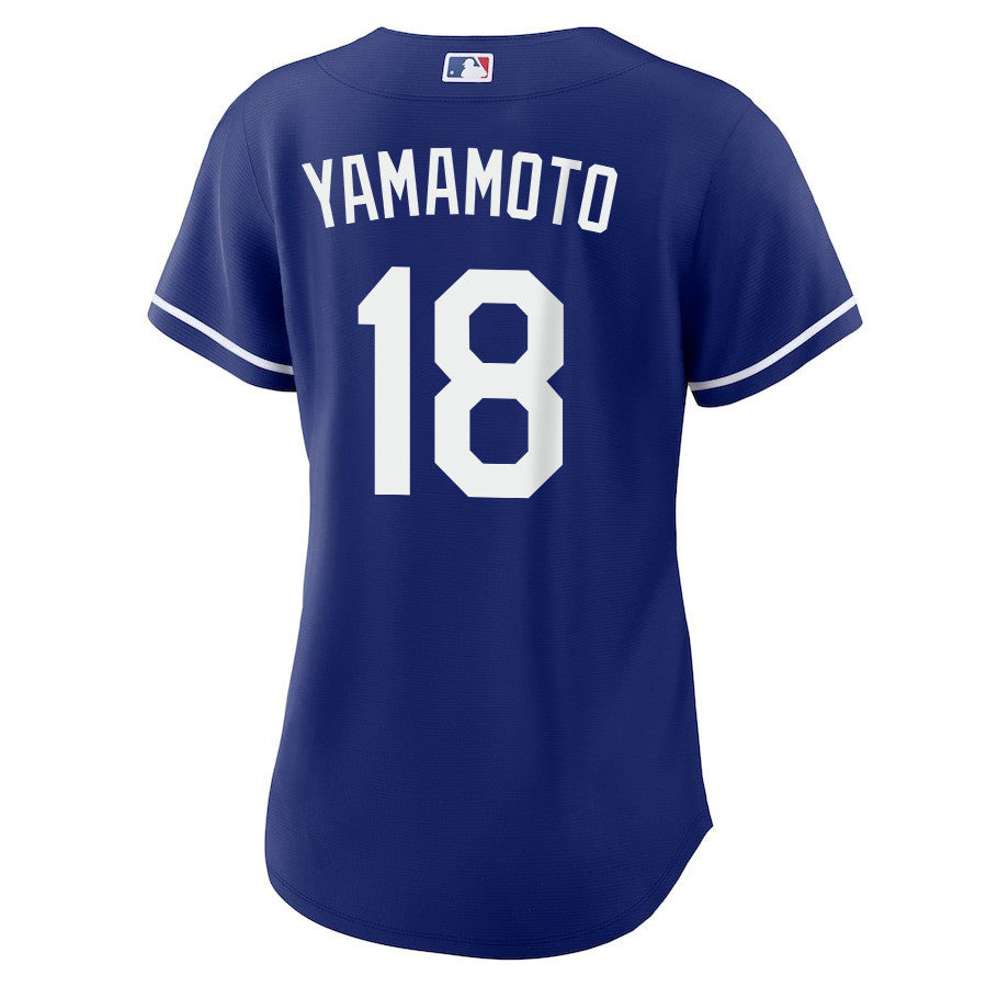 Yoshinobu Yamamoto 18 Los Angeles Dodgers Alternate Women Jersey - Royal