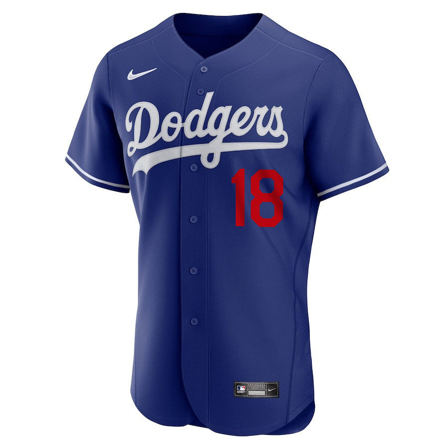 Yoshinobu Yamamoto 18 Los Angeles Dodgers Alternate ELITE Men Jersey - Royal