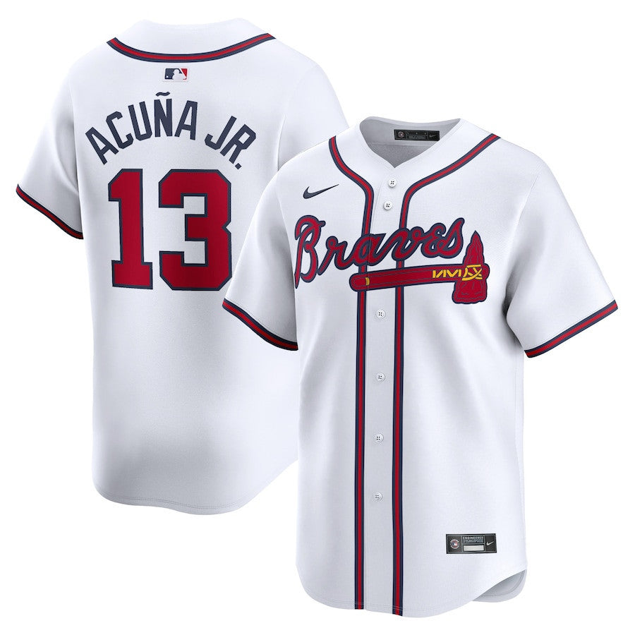 Ronald Acuña Jr. 13 Atlanta Braves Home Limited Player Men Jersey - White