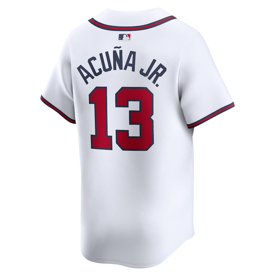 Ronald Acuña Jr. 13 Atlanta Braves Home Limited Player Men Jersey - White