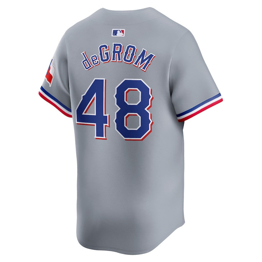 Jacob deGrom 48 Texas Rangers Away Limited Player Men Jersey - Gray