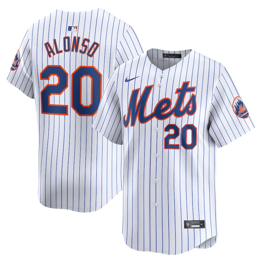 Pete Alonso 20 New York Mets Home Limited Player Men Jersey - White