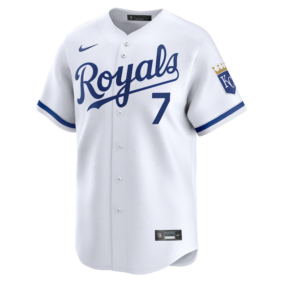 Bobby Witt Jr. 7 Kansas City Royals Home Limited Player Men Jersey - White