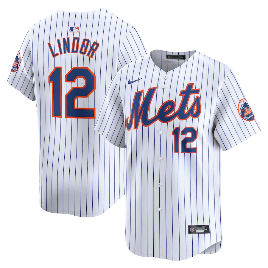 Francisco Lindor 12 New York Mets Home Limited Player Men Jersey - White