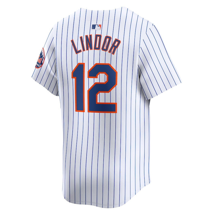 Francisco Lindor 12 New York Mets Home Limited Player Men Jersey - White