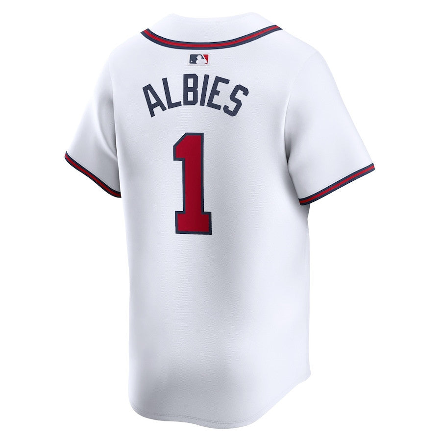 Ozzie Albies 1 Atlanta Braves Home Limited Player Men Jersey - White