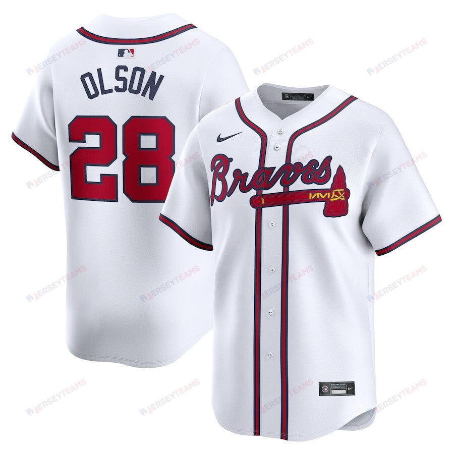 Matt Olson 28 Atlanta Braves Home Limited Player Men Jersey - White