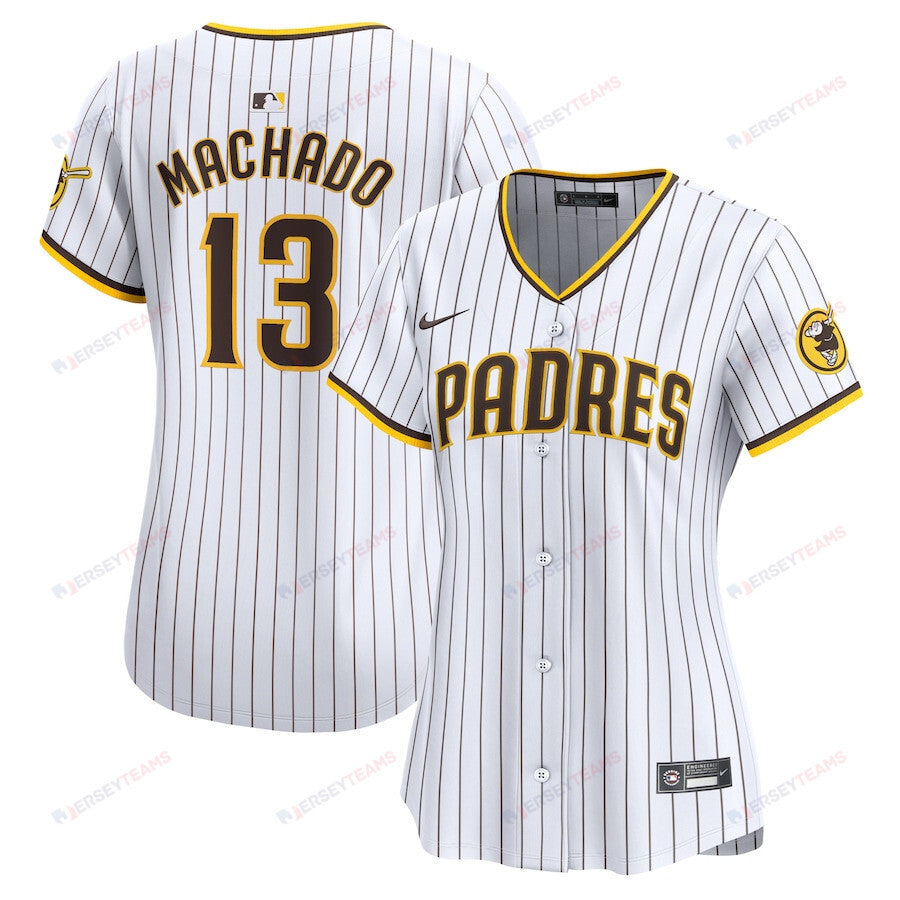 Manny Machado 13 San Diego Padres Women's Home Limited Player Jersey - White