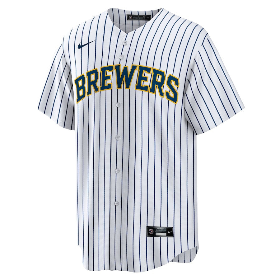 Christian Yelich 22 Milwaukee Brewers Alternate Player Men Jersey - White