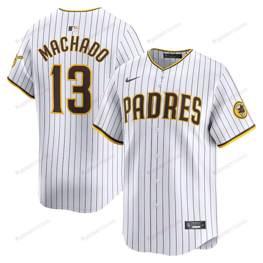 Manny Machado 13 San Diego Padres Home Limited Men Jersey - White
