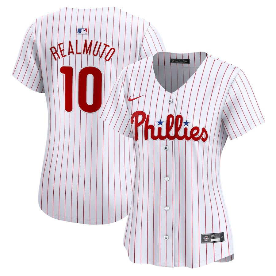J.T. Realmuto 10 Philadelphia Phillies Home Limited Player Women Jersey - White